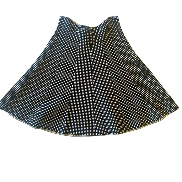 Alya Black and White Collegiate Style A-Line High Waisted‎ Skirt - Picture 1 of 6